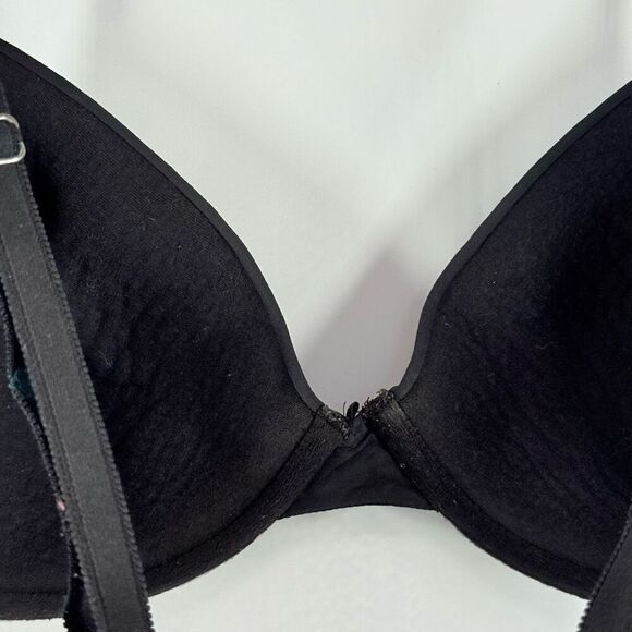 C30 Pink Victoria’s Secret black padded tshirt bra size 36C - Picture 4 of 5